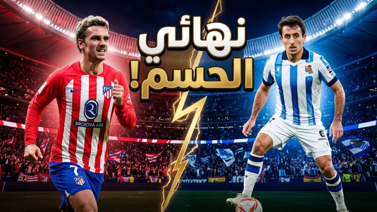 موعد مباراة أتلتيكو مدريد وريال سوسيداد في نهائي كأس الملك والقنوات الناقلة